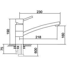 Смеситель EMAR EC-3011 3011.4 Берилл, смеситель кух.