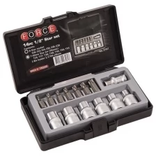 FORCE Набор головок FORCE 4157 1/2 TORX с битами 14 предметов