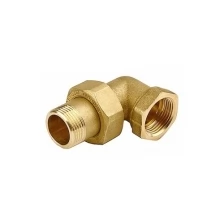 Соединитель GENERAL FITTINGS угловой с накидной гайкой, латунь, г/ш, 1/2″