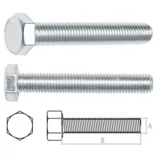 Болт М12х140 мм шестигр., цинк, кл.пр. 5.8, DIN 933 (20 кг) STARFIX (SM-19593-20)