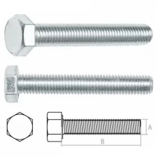 Болт М6х60 мм шестигр., цинк, кл.пр. 8.8, DIN 933 (5 кг) STARFIX (SM-70627-5)