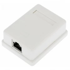 Розетка компьютерная внешняя, 1-порт RJ-45 (8P8C), FTP экранированная, категория 6, REXANT Артикул 03-0142