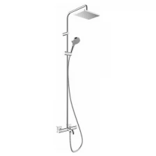 Душевая система Showerpipe 230 1jet с термостатом для ванны Hansgrohe Vernis Shape 26284000, хром