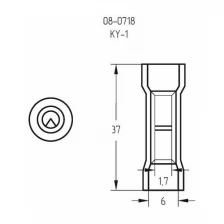 Соединительная гильза изолированная термоусаживаемая L-37 мм 0.5-1 мм? (ГСИ-т 1.0/ГСИ-т 0,5-1,0) кра REXANT 080718 100 шт.