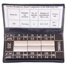 Набор образцов шероховатости поверхности из 6шт, Ra 0.4 - 12.5 Griff D125011