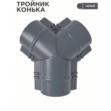 Тройник для конька полукруглого металлического/ Тройник конька/ цвет 7024