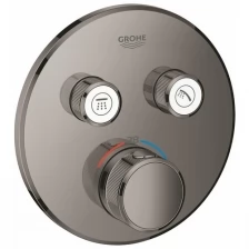 Термостат для встраиваемого монтажа на 2 выхода Grohe Grohtherm SmartControl 29119 A00 (29119A00) темный графит глянец